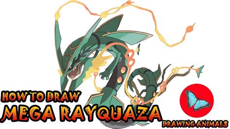 mega rayquaza drawing|How to draw mega rayquaza .